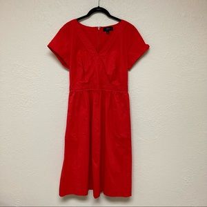 J. Crew V-neck dress cotton poplin with pockets - 6